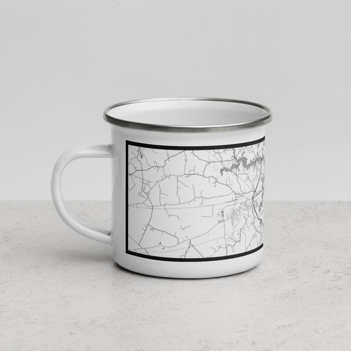 Left View Custom Suffolk Virginia Map Enamel Mug in Classic