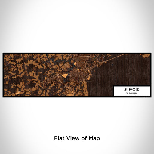 Flat View of Map Custom Suffolk Virginia Map Enamel Mug in Ember