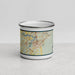 Front View Custom Suffolk Virginia Map Enamel Mug in Woodblock