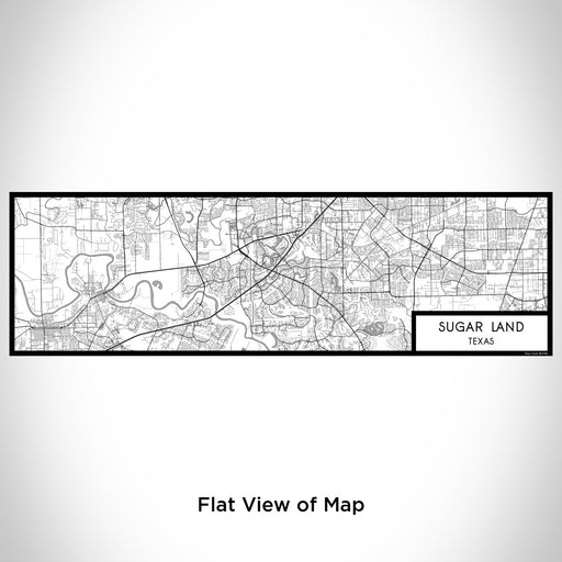 Flat View of Map Custom Sugar Land Texas Map Enamel Mug in Classic