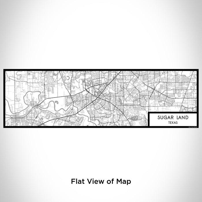 Flat View of Map Custom Sugar Land Texas Map Enamel Mug in Classic
