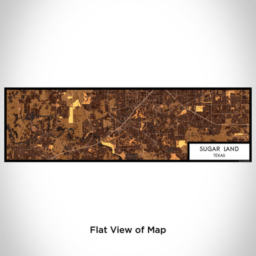 Flat View of Map Custom Sugar Land Texas Map Enamel Mug in Ember