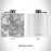 Rendered View of Sugar Land Texas Map Engraving on 6oz Stainless Steel Flask in White
