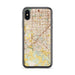 Custom Sugar Land Texas Map Phone Case in Woodblock