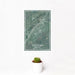 12x18 Sullivan Missouri Map Print Portrait Orientation in Afternoon Style With Small Cactus Plant in White Planter