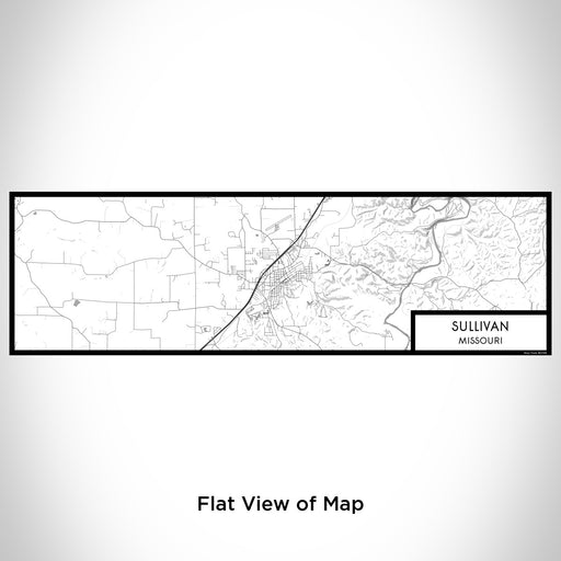 Flat View of Map Custom Sullivan Missouri Map Enamel Mug in Classic