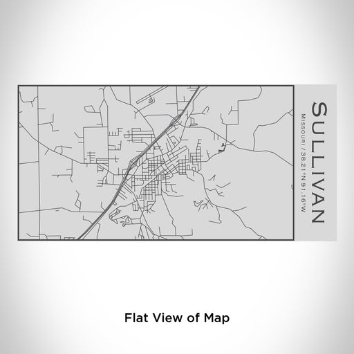 Rendered View of Sullivan Missouri Map Engraving on 17oz Stainless Steel Insulated Cola Bottle