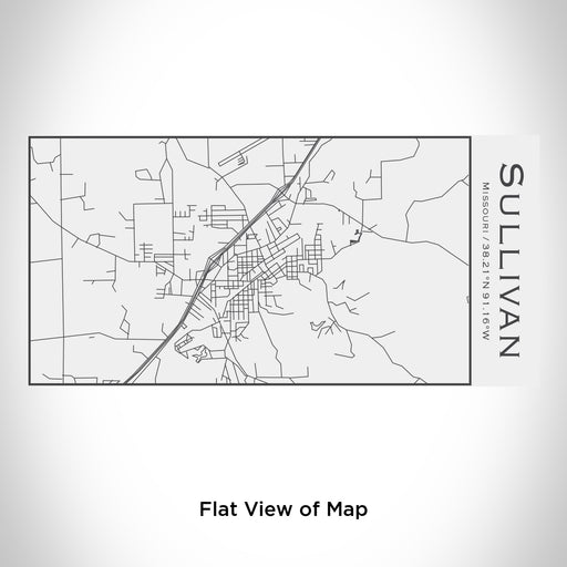 Rendered View of Sullivan Missouri Map Engraving on 17oz Stainless Steel Insulated Cola Bottle in White