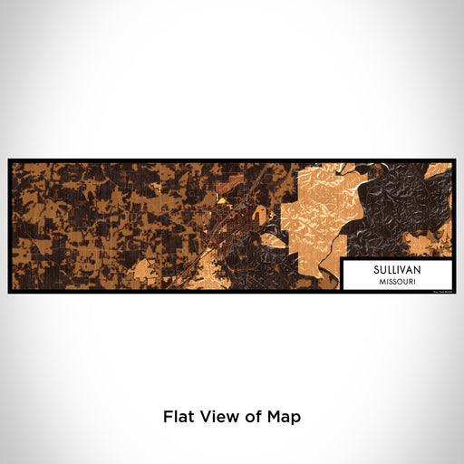 Flat View of Map Custom Sullivan Missouri Map Enamel Mug in Ember
