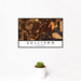 12x18 Sullivan Missouri Map Print Landscape Orientation in Ember Style With Small Cactus Plant in White Planter