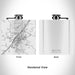 Rendered View of Sullivan Missouri Map Engraving on 6oz Stainless Steel Flask in White