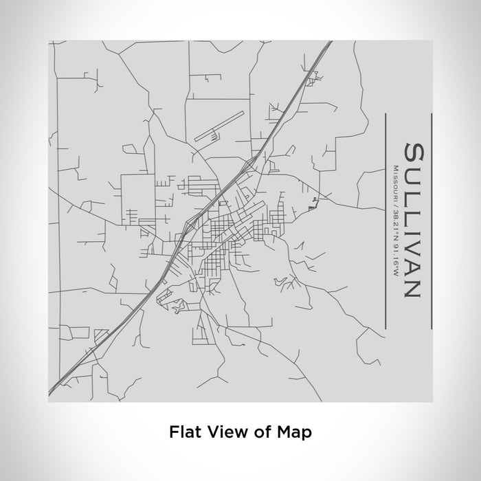 Rendered View of Sullivan Missouri Map Engraving on 17oz Stainless Steel Insulated Tumbler