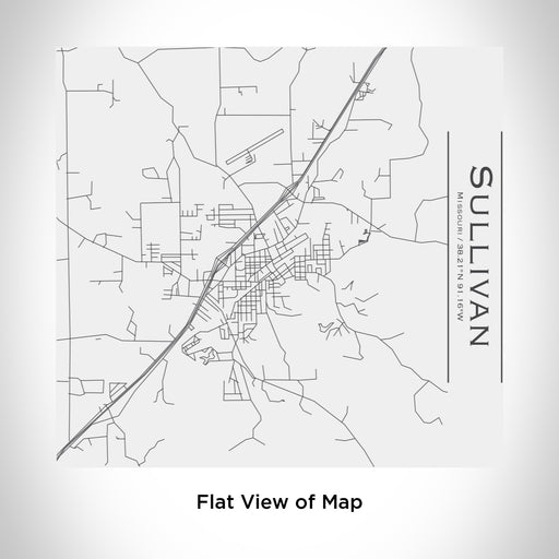 Rendered View of Sullivan Missouri Map Engraving on 17oz Stainless Steel Insulated Tumbler in White