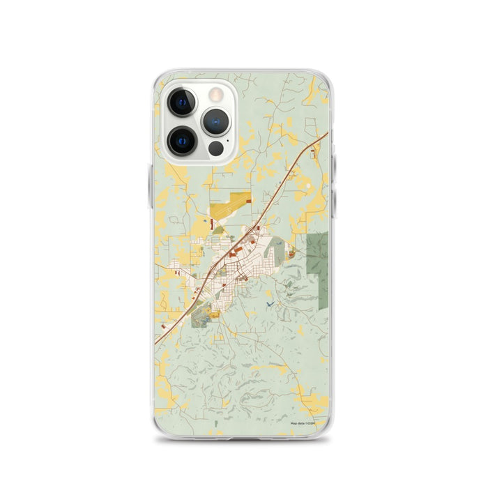 Custom Sullivan Missouri Map iPhone 12 Pro Phone Case in Woodblock