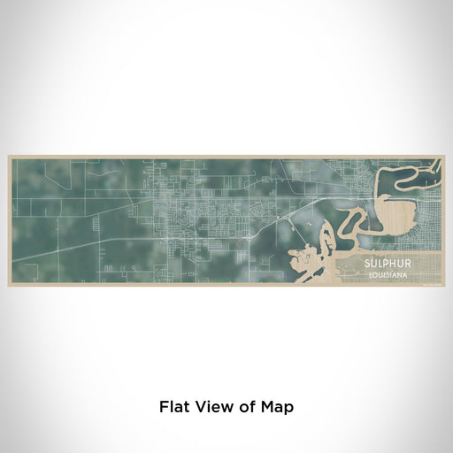 Flat View of Map Custom Sulphur Louisiana Map Enamel Mug in Afternoon