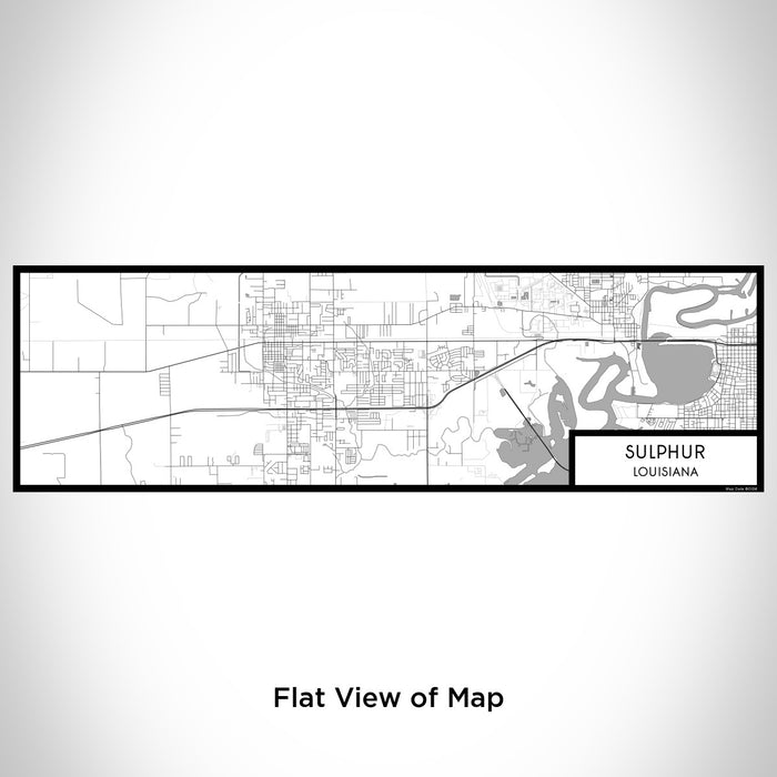Flat View of Map Custom Sulphur Louisiana Map Enamel Mug in Classic