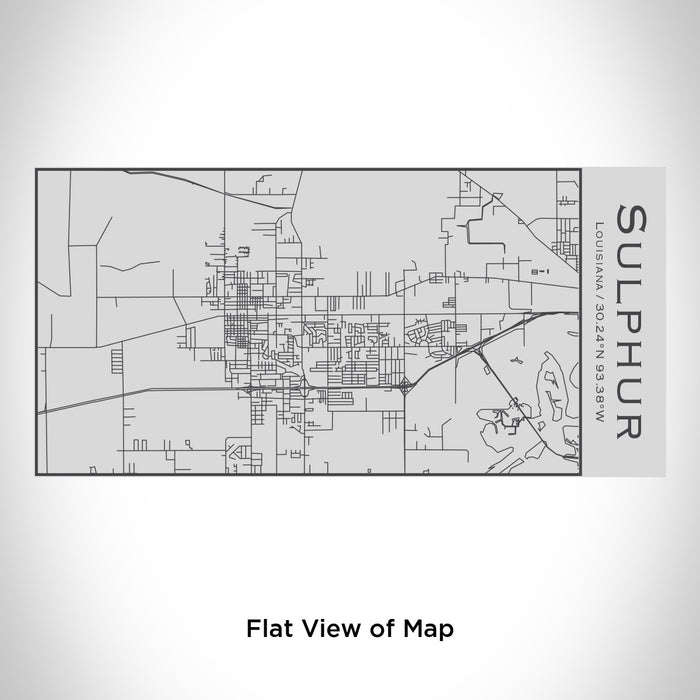Rendered View of Sulphur Louisiana Map Engraving on 17oz Stainless Steel Insulated Cola Bottle
