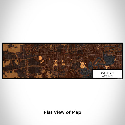 Flat View of Map Custom Sulphur Louisiana Map Enamel Mug in Ember
