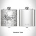 Rendered View of Sulphur Louisiana Map Engraving on 6oz Stainless Steel Flask
