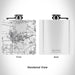 Rendered View of Sulphur Louisiana Map Engraving on 6oz Stainless Steel Flask in White