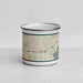 Front View Custom Sulphur Louisiana Map Enamel Mug in Woodblock