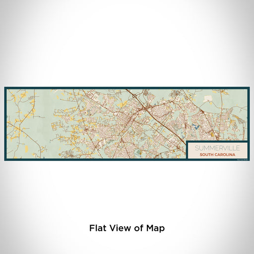 Flat View of Map Custom Summerville South Carolina Map Enamel Mug in Woodblock