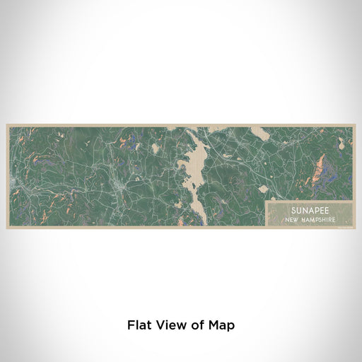 Flat View of Map Custom Sunapee New Hampshire Map Enamel Mug in Afternoon