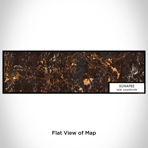 Flat View of Map Custom Sunapee New Hampshire Map Enamel Mug in Ember
