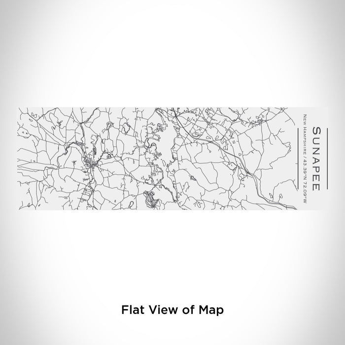 Rendered View of Sunapee New Hampshire Map Engraving on 10oz Stainless Steel Insulated Cup with Sliding Lid in White