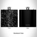 Rendered View of Sunapee New Hampshire Map Engraving on 6oz Stainless Steel Flask in Black