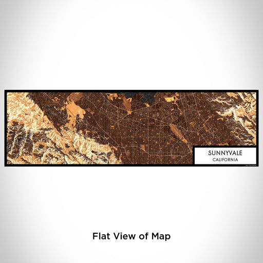 Flat View of Map Custom Sunnyvale California Map Enamel Mug in Ember