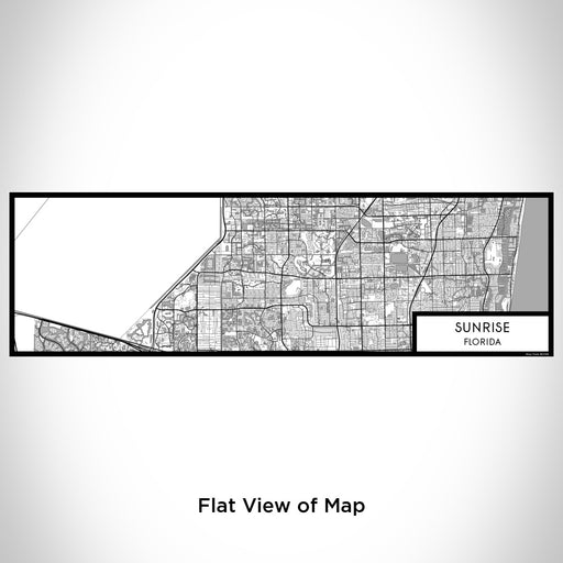Flat View of Map Custom Sunrise Florida Map Enamel Mug in Classic