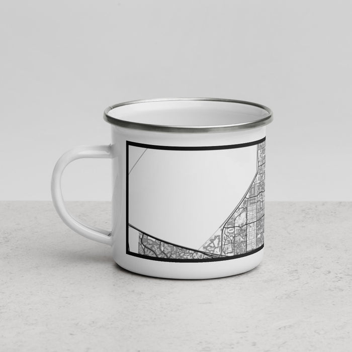 Left View Custom Sunrise Florida Map Enamel Mug in Classic