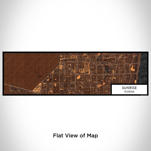 Flat View of Map Custom Sunrise Florida Map Enamel Mug in Ember