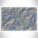 Sun Valley Idaho Map Print Landscape Orientation in Afternoon Style With Shaded Background