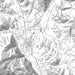 Sun Valley Idaho Map Print in Classic Style Zoomed In Close Up Showing Details
