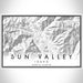 Sun Valley Idaho Map Print Landscape Orientation in Classic Style With Shaded Background