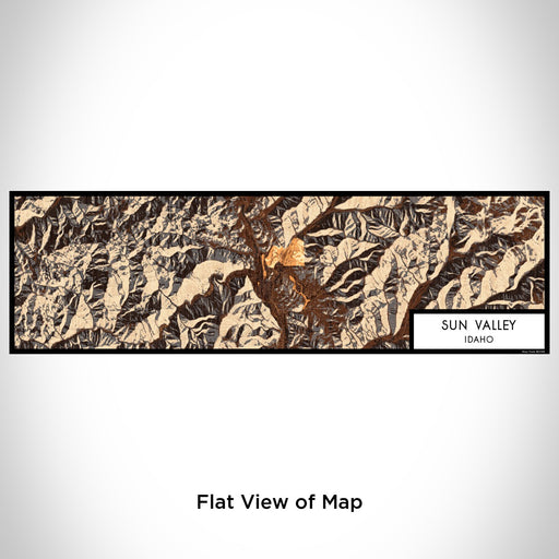 Flat View of Map Custom Sun Valley Idaho Map Enamel Mug in Ember