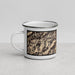 Left View Custom Sun Valley Idaho Map Enamel Mug in Ember