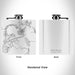 Rendered View of Sun Valley Idaho Map Engraving on 6oz Stainless Steel Flask in White