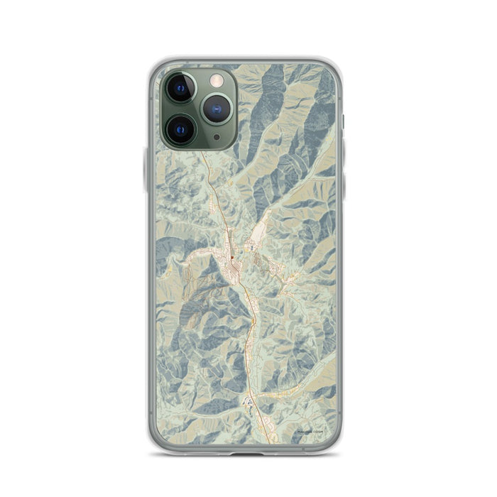 Custom Sun Valley Idaho Map Phone Case in Woodblock
