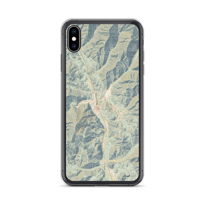 Custom Sun Valley Idaho Map Phone Case in Woodblock
