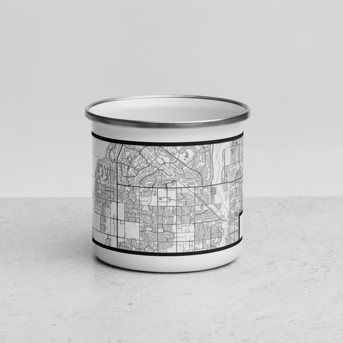Front View Custom Surprise Arizona Map Enamel Mug in Classic