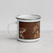 Left View Custom Surprise Arizona Map Enamel Mug in Ember