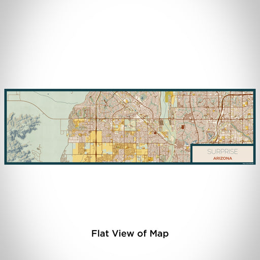 Flat View of Map Custom Surprise Arizona Map Enamel Mug in Woodblock