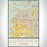 Surprise Arizona Map Print Portrait Orientation in Woodblock Style With Shaded Background
