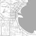 Suttons Bay Michigan Map Print in Classic Style Zoomed In Close Up Showing Details
