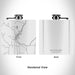 Rendered View of Suttons Bay Michigan Map Engraving on 6oz Stainless Steel Flask in White