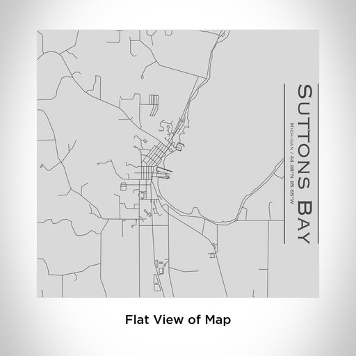 Rendered View of Suttons Bay Michigan Map Engraving on 17oz Stainless Steel Insulated Tumbler
