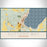Suttons Bay Michigan Map Print Landscape Orientation in Woodblock Style With Shaded Background